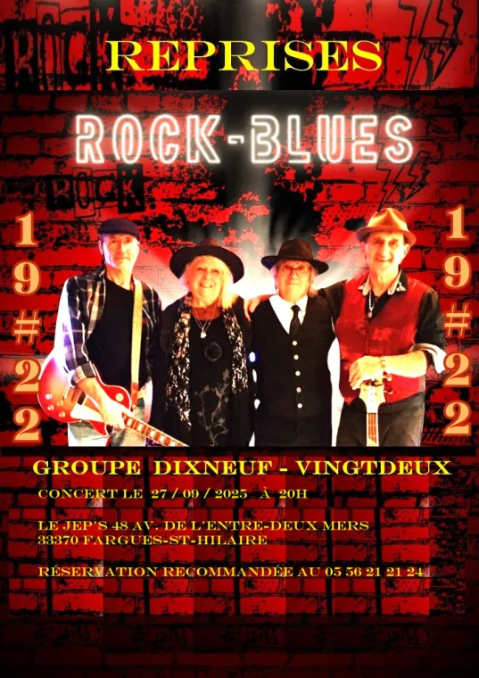 CONCERT LIVE Groupe 19/22, Fargues-Saint-Hilaire, Le Jep’s