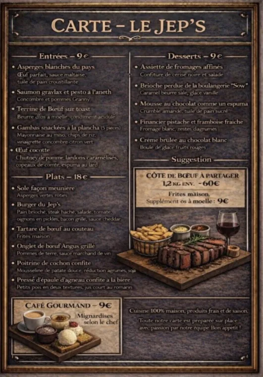 ✨ Nouvelle carte au Jep’s ✨, Fargues-Saint-Hilaire, Le Jep’s