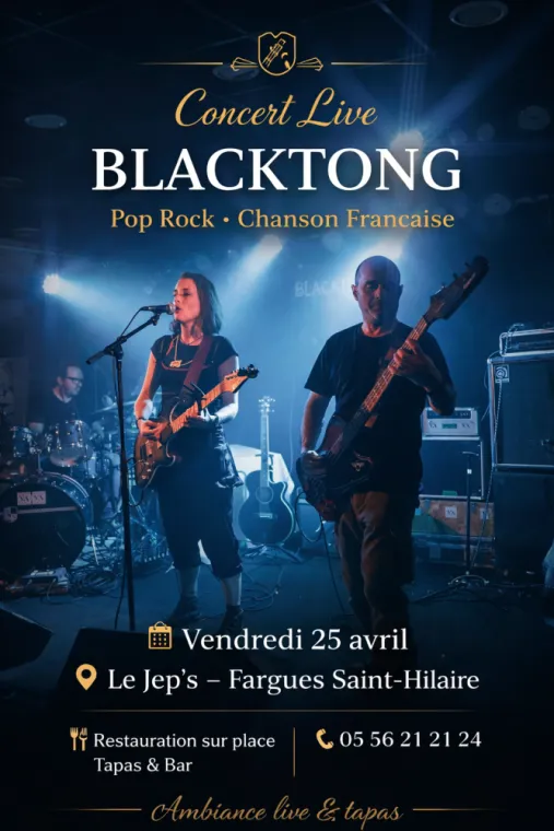 🎸 Concert Live au Jep’s – Blacktong 🎸, Fargues-Saint-Hilaire, Le Jep’s