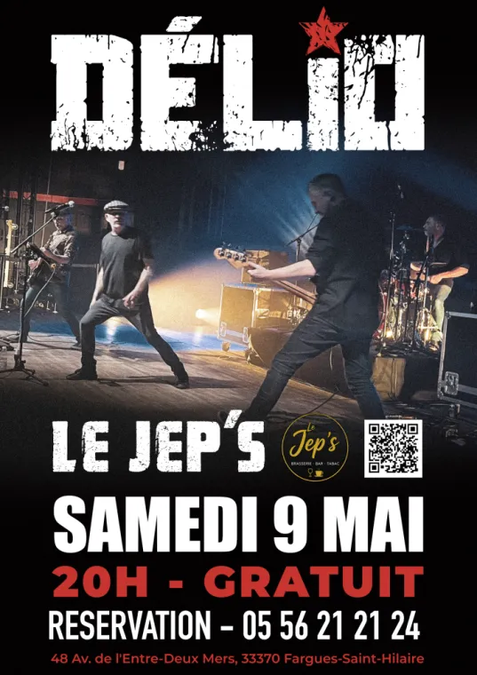 🔥 LIVE AU JEP’S – DÉLIO EN CONCERT 🔥, Fargues-Saint-Hilaire, Le Jep’s